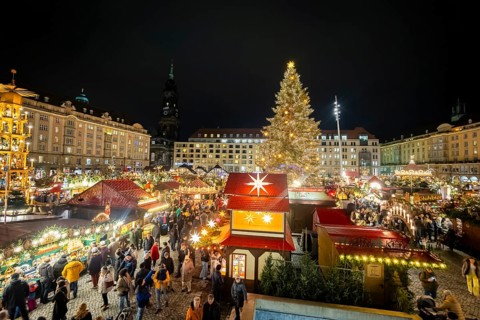 The Dresden Striezelmarkt is a Christmas market in Dresden. It has been held in Advent since 1434,