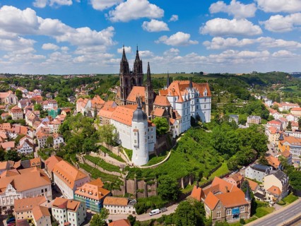 Albrechtsburg Castle, the Bishop's Palace and the Cathedral on the Burgberg in Meissen