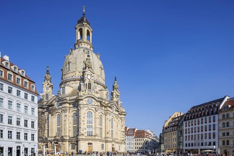 Neumarkt with Church of Our Lady, Dresden, Saxony, Germany