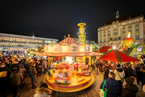 The Dresden Striezelmarkt is a Christmas market in Dresden. It has been held in Advent since 1434,