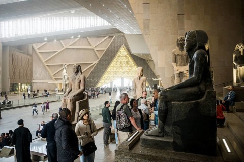 Entrance Hall, Grand Egyptian Museum, GEM, Giza, Cairo, Egypt