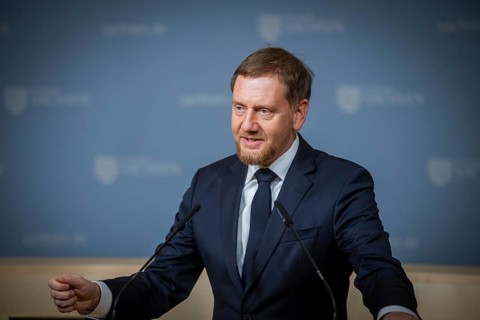 Minister President Michael Kretschmer welcomed the Federal Chancellor to Dresden and will accompany