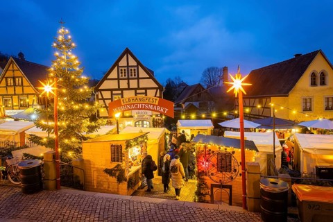 The Elbhangfest Christmas market at Körnerplatz is an insider tip in Dresden, Dresden, Saxony,