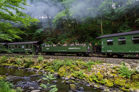 The Freital-Hainsberg-Kurort Kipsdorf narrow-gauge railway, also known as the Weißeritz Valley