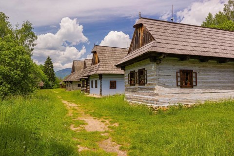 Museum of slovak village in Jahodnícky Hory, east of Martin, Slovakia. The Village Museum is the