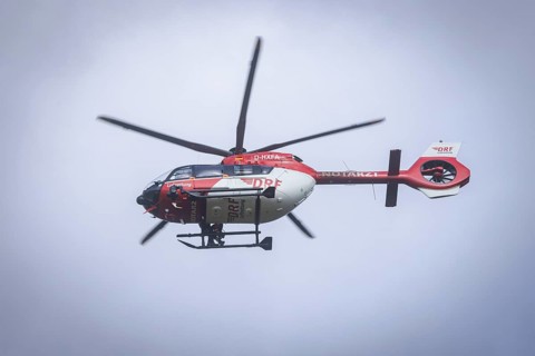 Winch rescue training of the rescue helicopter, Christoph 62, on the occasion of the 50th
