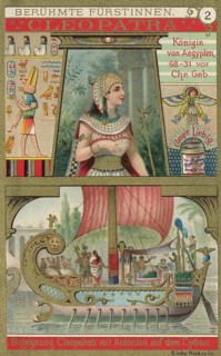 Picture series Famous Princesses, Cleopatra, Queen of Egypt, Liebig picture, digitally restored