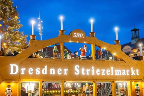 The Dresden Striezelmarkt is a Christmas market in Dresden. It has been held in Advent since 1434,