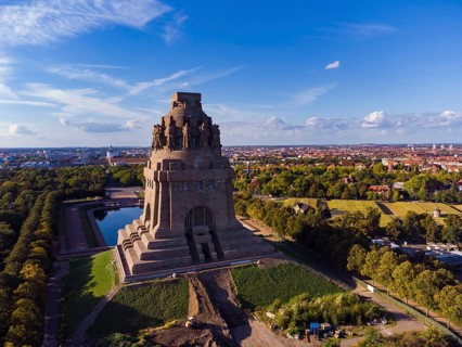 The Monument to the Battle of the Nations in the south-east of Leipzig was erected in memory of the