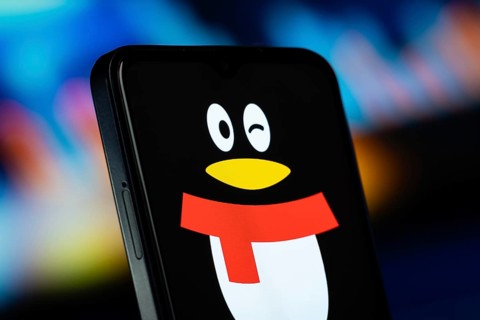 Dhaka, Bangladesh- 10 June 2026: Tencent QQ logo is seen on a smartphone