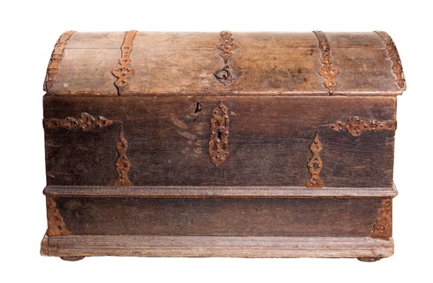 Old wooden treasure chest