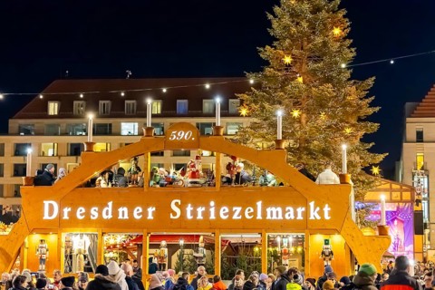 The Dresden Striezelmarkt is a Christmas market in Dresden. It has been held in Advent since 1434,