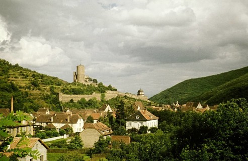 Château du Schlossberg, Kaysersberg Castle, Vosges, medieval town, Alsace Haut Rhin, France July