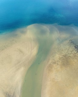 Aerial view, top-down view of the Radolfzell Aachen estuary with flow lines, structures, patterns,