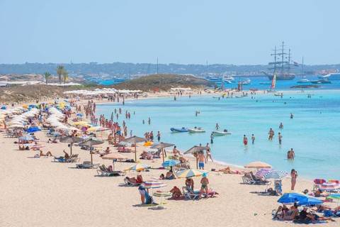Ses Illetes beach, Formentera, Balearic Islands, Spain