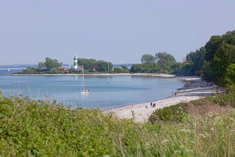 Lighthouse, beach, Bülk, beaches, Schleswig-Holstein, Germany