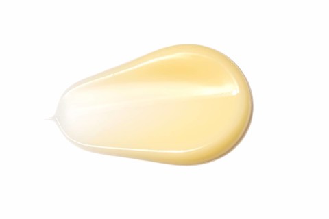 Yellow manuka honey face mask swatch, promoting skin anti-aging benefits with a smooth, creamy
