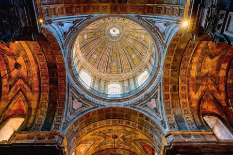 Estrela Basilica and Convent of the Most Sacred Heart of Jesus, Ceiling and cupola, Lisbon,