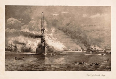 Historical account of the Battle of Manila Bay, Battle of Manila Bay, from May 1, 1898 during the
