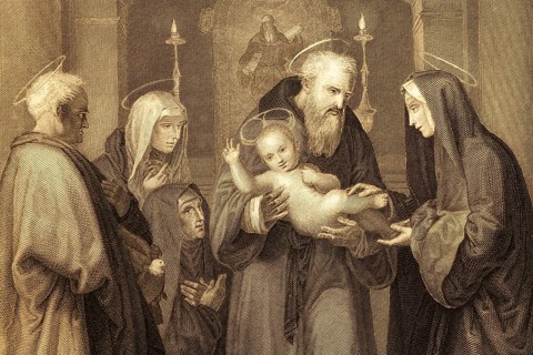 Detail from the painting The Presentation in the Temple of Bartolomeo della Porta, Renaissance,