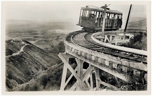 Mouint Lowe, Echo Mountain, Altadena, California, mountain railway, on a dangerous journey,