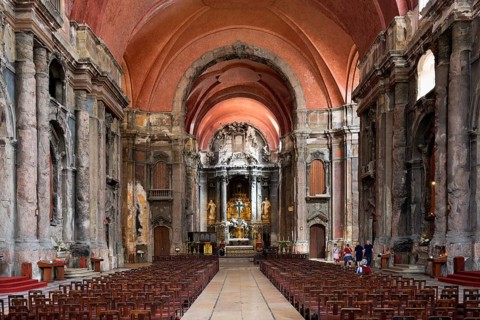 St. Dominic Church interior, Central nave, Lisbon, Portugal