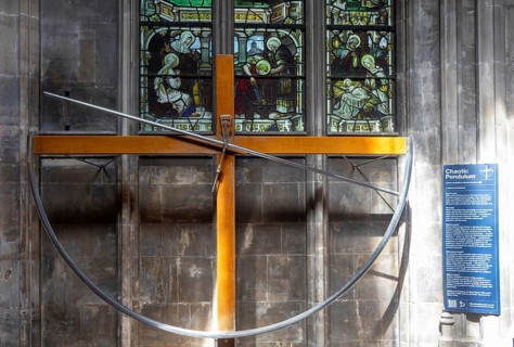 The Chaotic Pendulum, St Mary Redcliffe Church, Bristol, England, UK water-powered mechanical