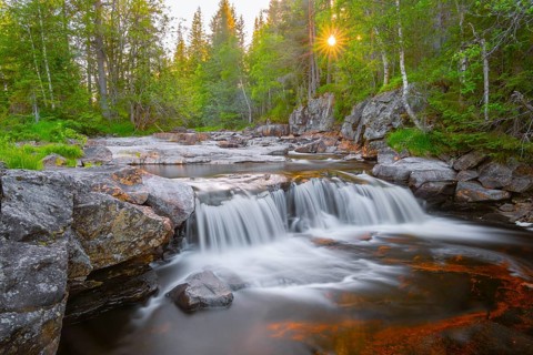 View of a waterfall, Agder, Norway