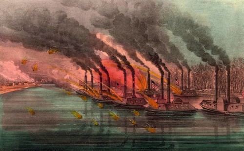 Bombardment and capture of Fort Henry, Tennessee: an attack by Union gunboats under Commodore
