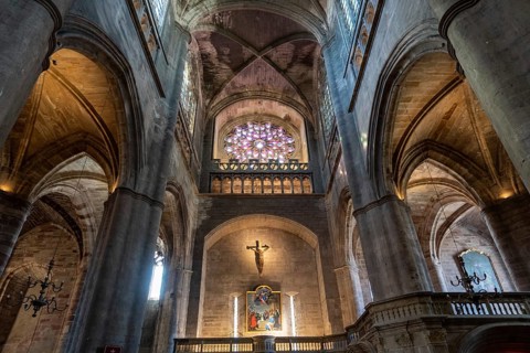 Rodez. Gothic Notre-Dame Cathedral. Aveyron. Occitanie. France