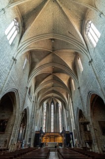 Villefranche de Rouergue. City of Art and History. The chancel of collegiale Notre Dame. Aveyron.