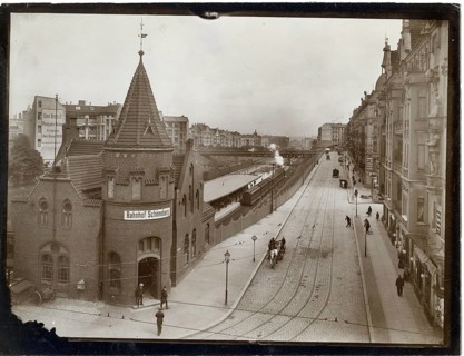 Berlin, Schöneberg, Schöneberg light rail and suburb station, station building, historic brick