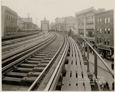New York, Manhattan, Elevated RR, 161st Street Station, Traffic, USA, Elevated railroad tracks