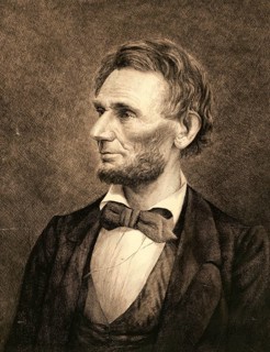 Abraham Lincoln (born 12 February 1809 near Hodgenville, died 15 April 1865 in Washington, D.C.)