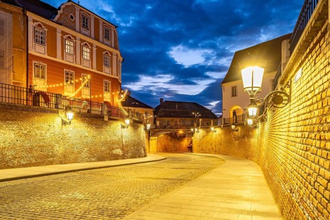 Casa Luxemburg, Bridge of Lies and Casa Artelor The House of Arts on the Little Ring Square or
