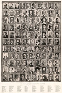 Poster 101 Prominent Colored People published in 1902 by Progressive American Publishing Co. in