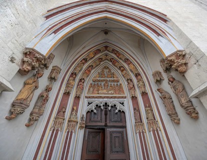 Main portal from 1396, completely renovated in 2024, Eichstätter Dom, Domplatz 8, Eichstätt, Upper