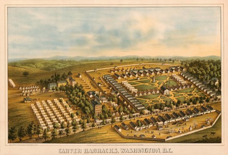 Carver Barracks in Washington, D.C. in 1864. During the American Civil War, the barracks served as