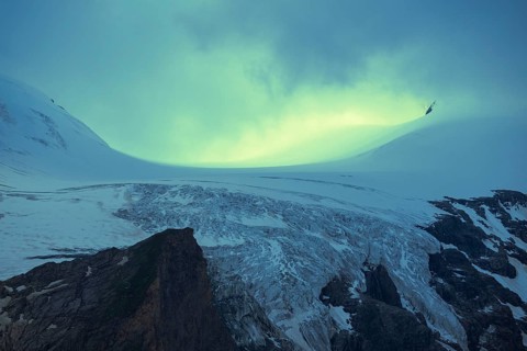 Pasterze glacier in the Hohe Tauern Nature Park at the foot of the Grossglockner, Fusch, Salzburg,
