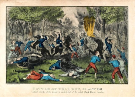 Historical lithograph by Currier & Ives entitled *Battle of Bull Run, Va. 21 July 1861. Gallant