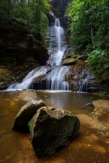Empress waterfall in the cool-temperate rainforest of the Blue Mountains, New South Wales,