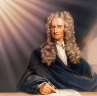 Sir Isaac Newton, 1642-1726, English physicist and mathematician, digitally edited based on a