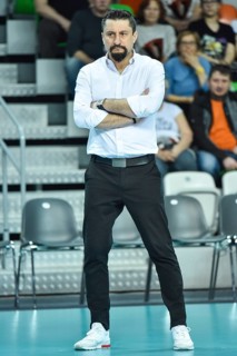 LUBIN, POLAND - MARCH 3, 2019: Men's Volleyball Polish PlusLiga match J-2 play-off Cuprum Lubin -