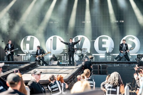 Performance by Swedish rock band The Hives live on the Utopia Stage during the Rock im Park
