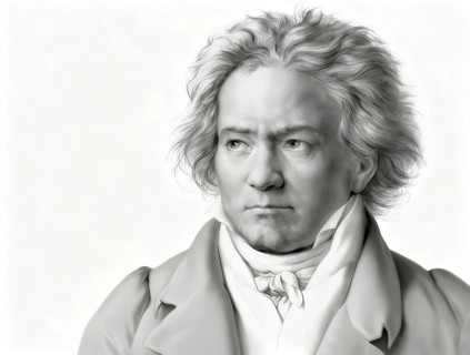 Ludwig van Beethoven, 1770 -1827, German composer, digitally edited based on a historical