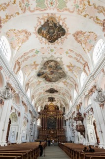 Baroque church, interior view, Jesuit church, old town, Lucerne, Lake Lucerne, Canton of Lucerne,