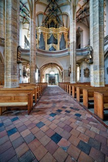 Longhouse, Great Silbermann organ, Freiberg Cathedral St. Marien, religious building, interior,