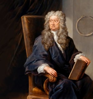 Sir Isaac Newton, 1642-1726, English physicist and mathematician, digitally edited based on a