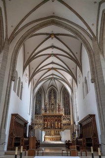 Choir with the Gothic Pappenheimer Altarpiece from 1495, Echstätter Dom, Eichstätt, Upper Bavaria,