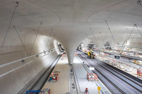 Stuttgart Station 21 Tunnel Construction site new main station platform in Stuttgart, Germany